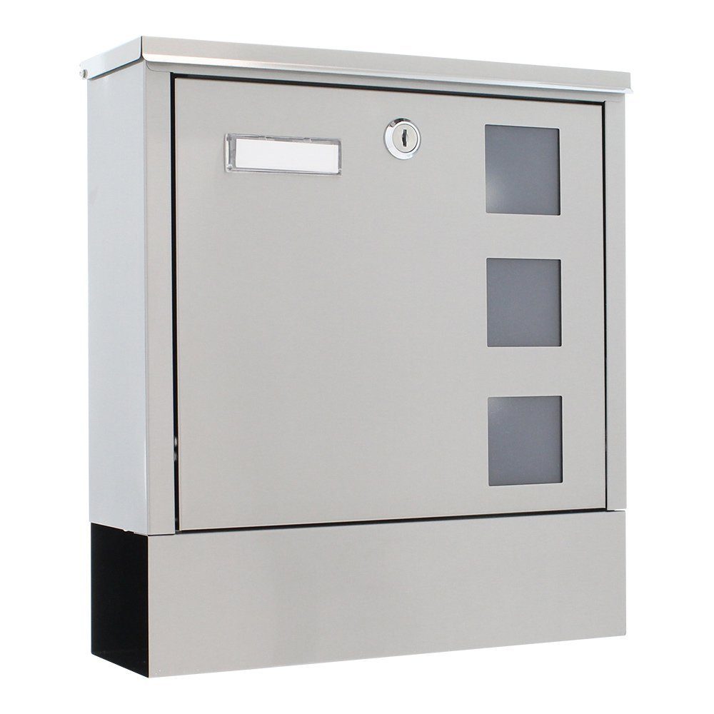 Profirst Wandbriefkasten Mail PM 820 Briefkasten (Farbe: Edelstahl, Material: Edelstahl)