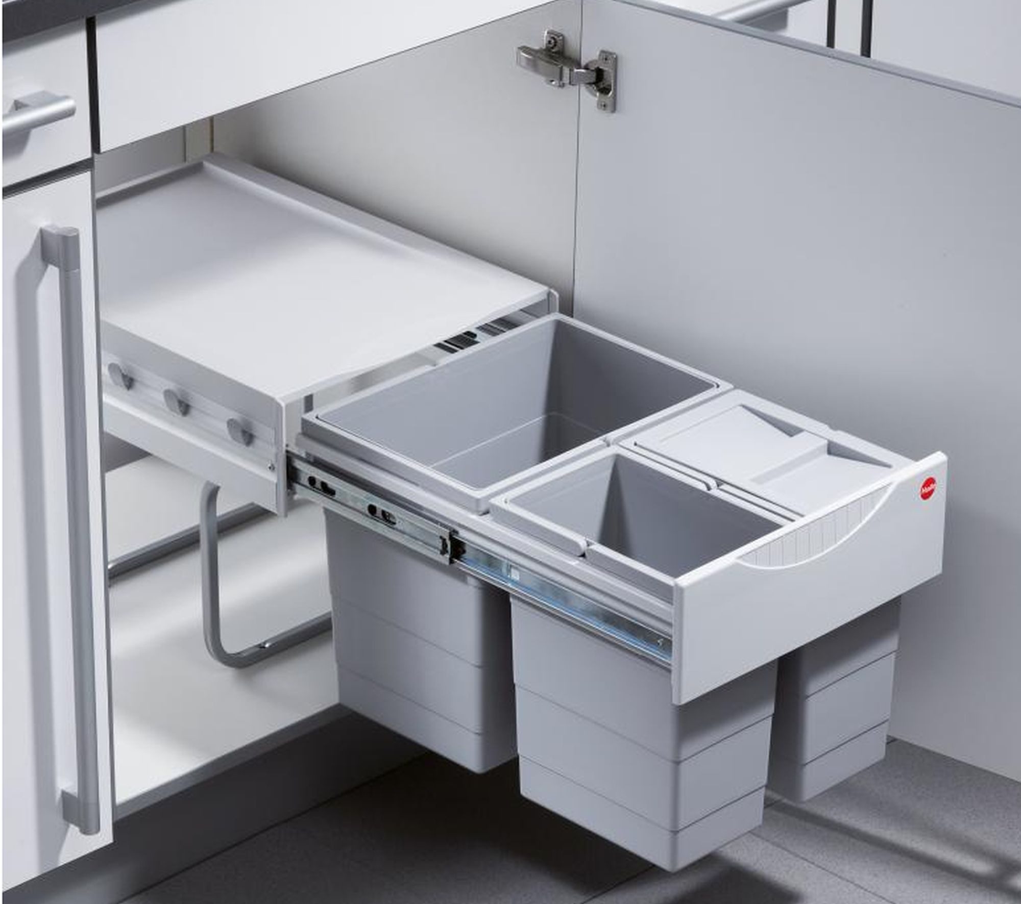Hailo Einbaumülleimer Hailo Mülleimer Küche Einbau ab 40cm Schrank Mülltrennung Abfalleimer, siehe Beschreibung