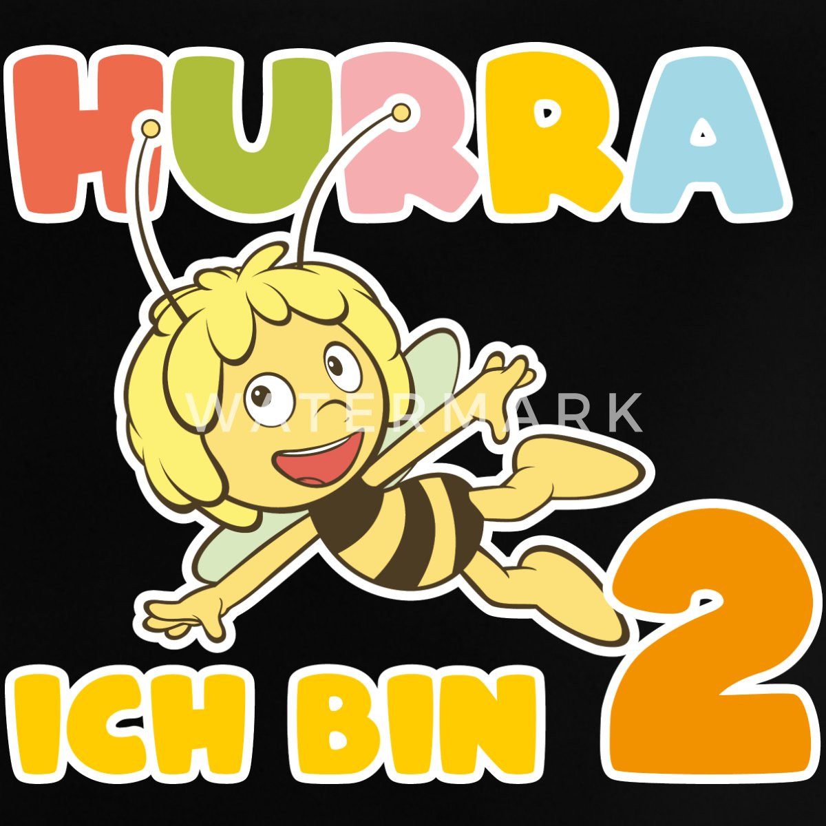 Spreadshirt T-Shirt Biene Maja Hurra Ich Bin 2 Zweiter Geburtstag Baby Bio-T-Shirt (1-tlg)