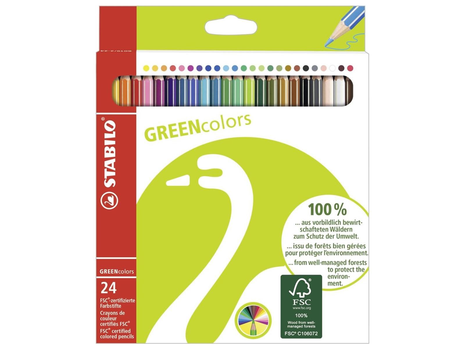 STABILO Buntstift STABILO GREENcolors Buntstift - 24er Set
