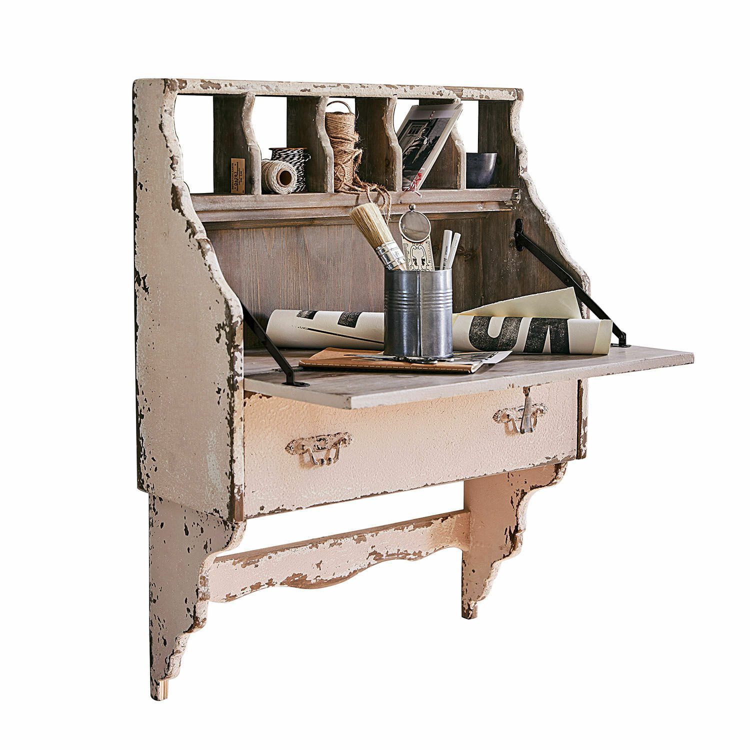 Mirabeau Schreibtisch Wandsekretär Sandrine antikbeige