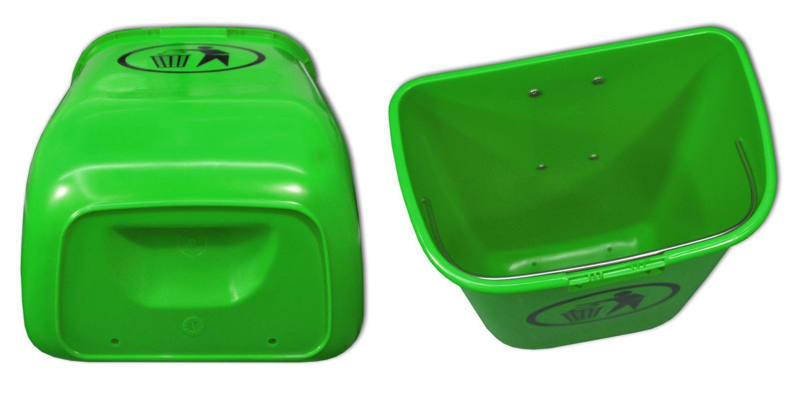 Regenhaube Abfallbehälter Papierkorb Set SULO Mülleimer Sulo Original mit grün