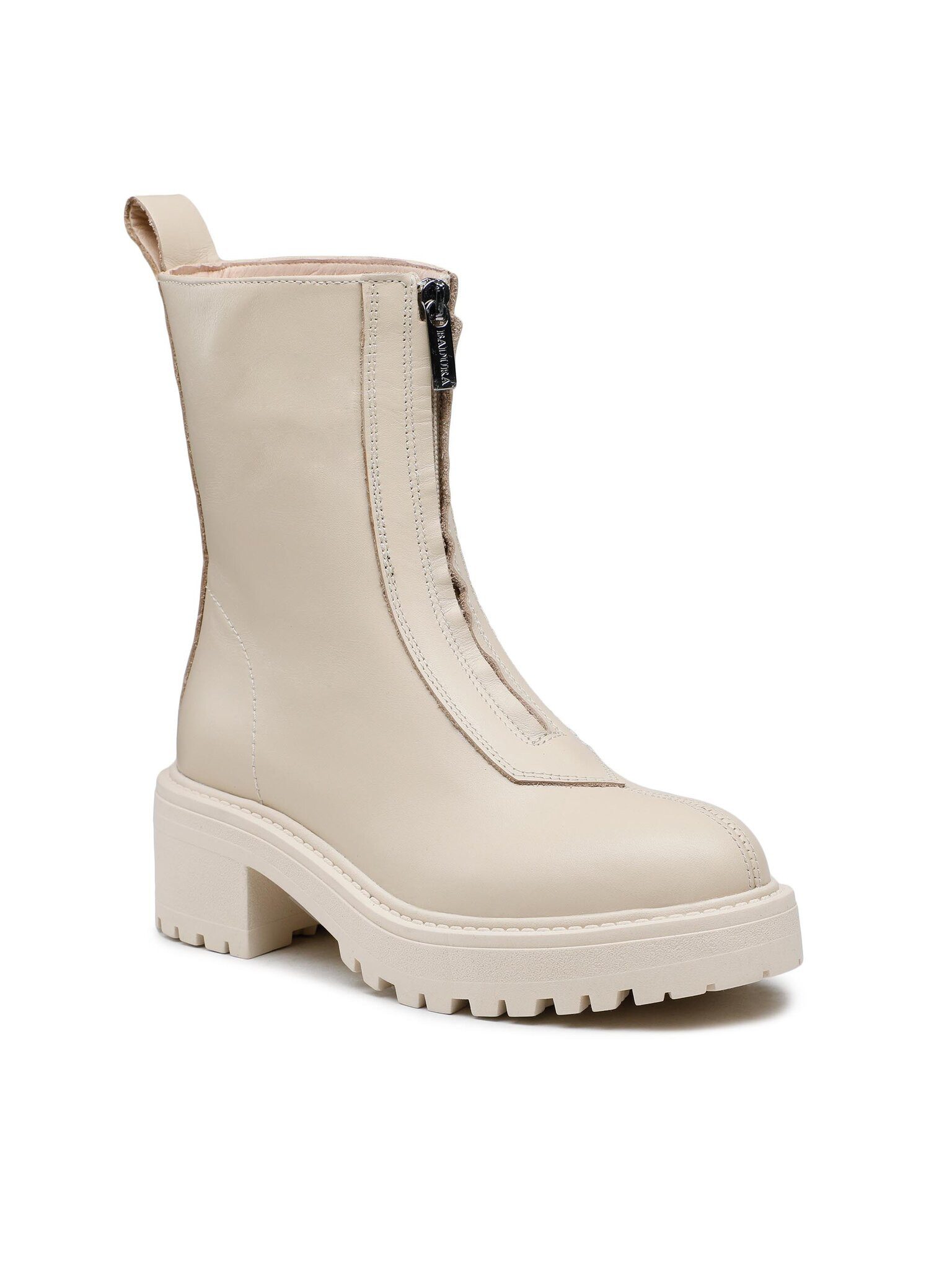 Badura Badura Damen-Knöchelstiefel Beige 7503 Stiefel