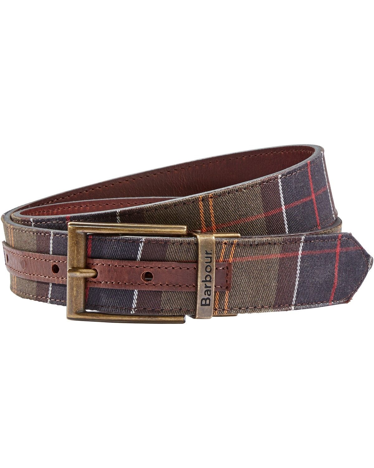 Barbour Ledergürtel Wendegürtel Tartan
