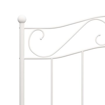 furnicato Bett Bettgestell Weiß Metall 100×200 cm