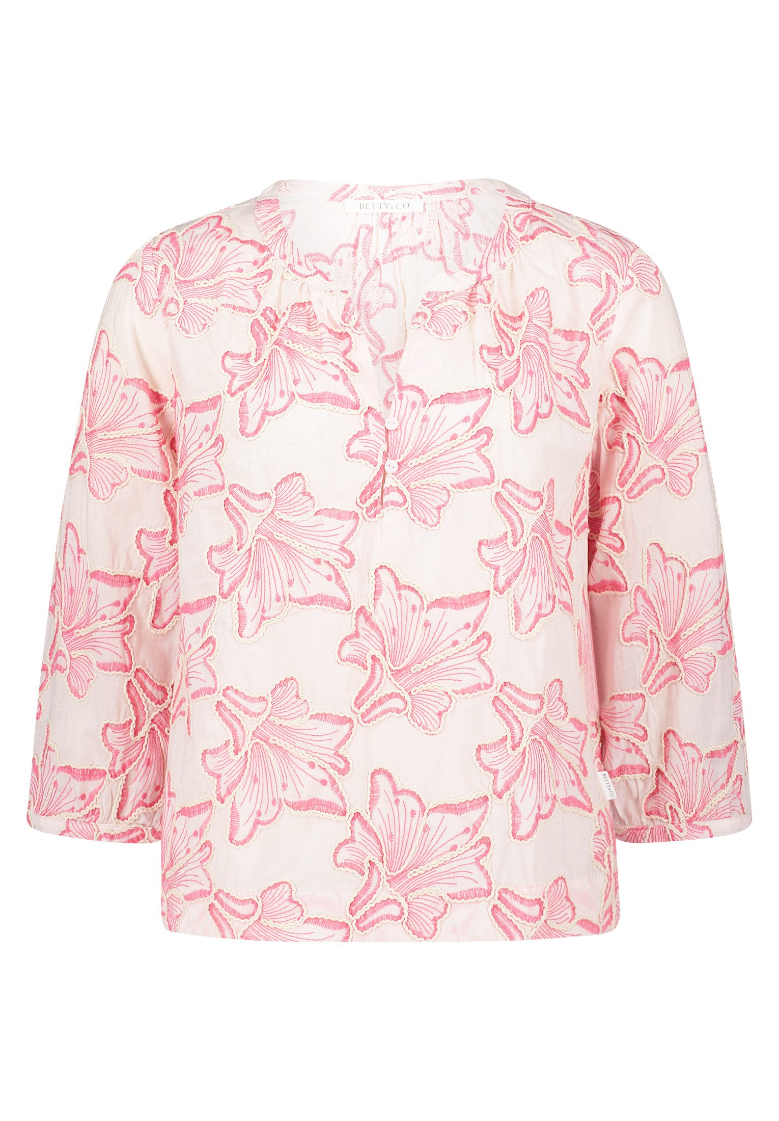 Betty&Co Klassische Bluse Bluse Kurz 3/4 Arm