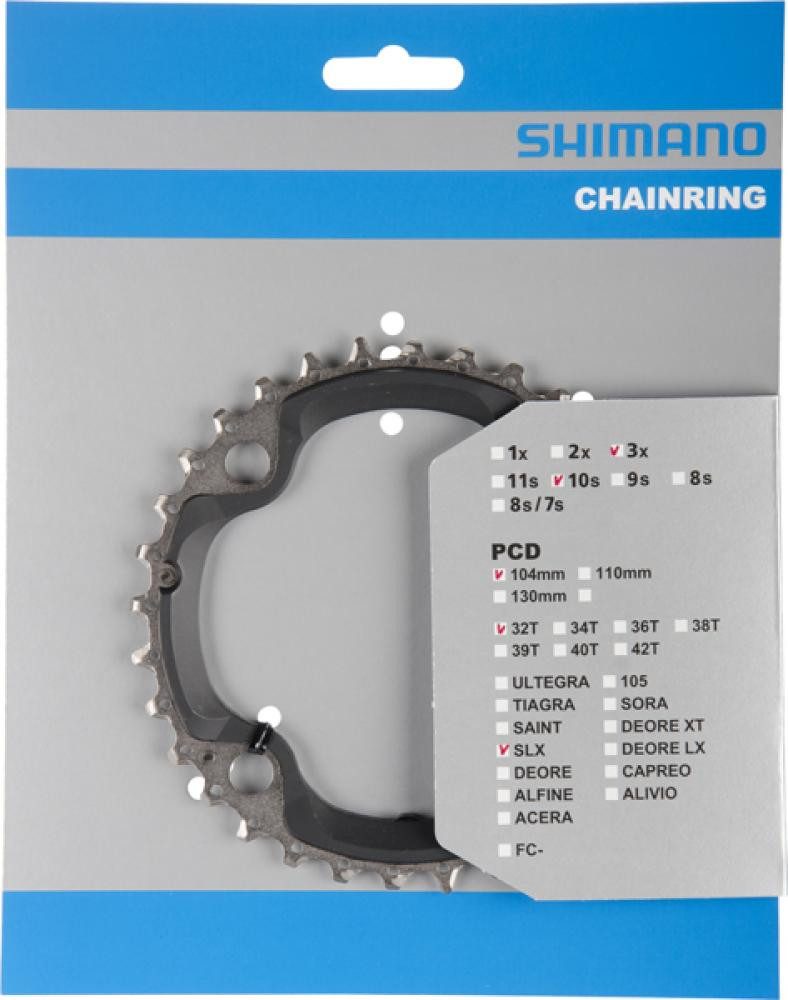 Kettenschaltung SHIMANO Kettenblatt SLX FC-M670 32 Zähne - präziser Antrieb für Mounta