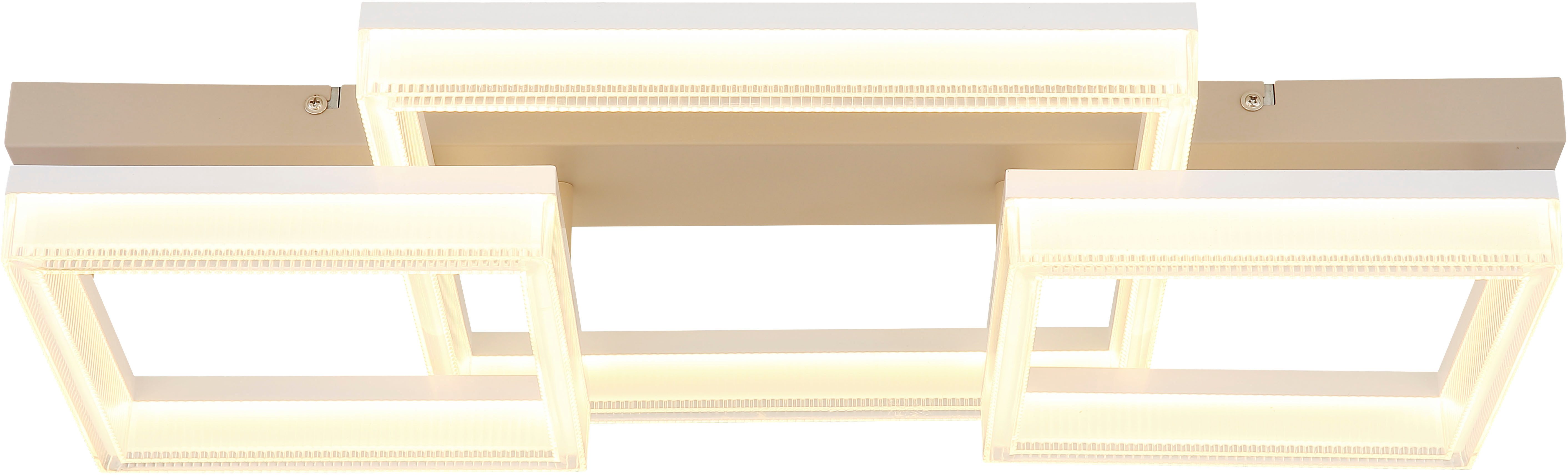 GLOBO LIGHTING Deckenleuchte ZARA, LED fest integriert, Warmweiß, LED Deckenleuchte für Wohn- & Esszimmer sand