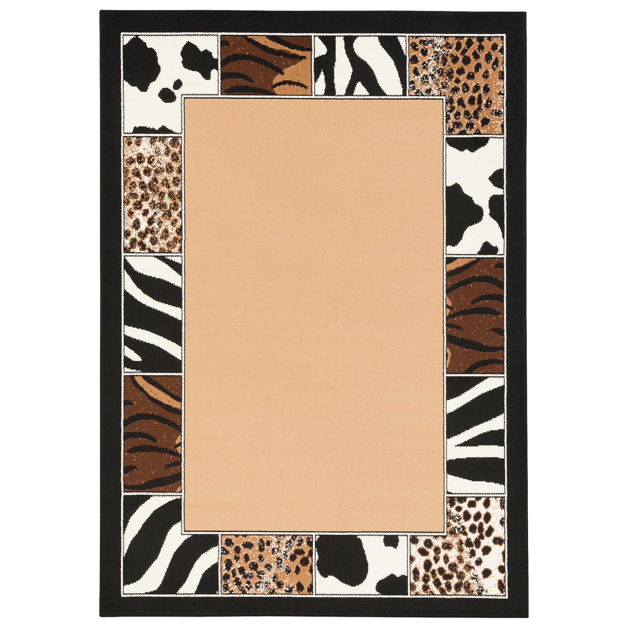 Pergamon Designteppich Trendline Teppich Afrika Bordüre Beige, Rechteckig, Höhe: 8 mm