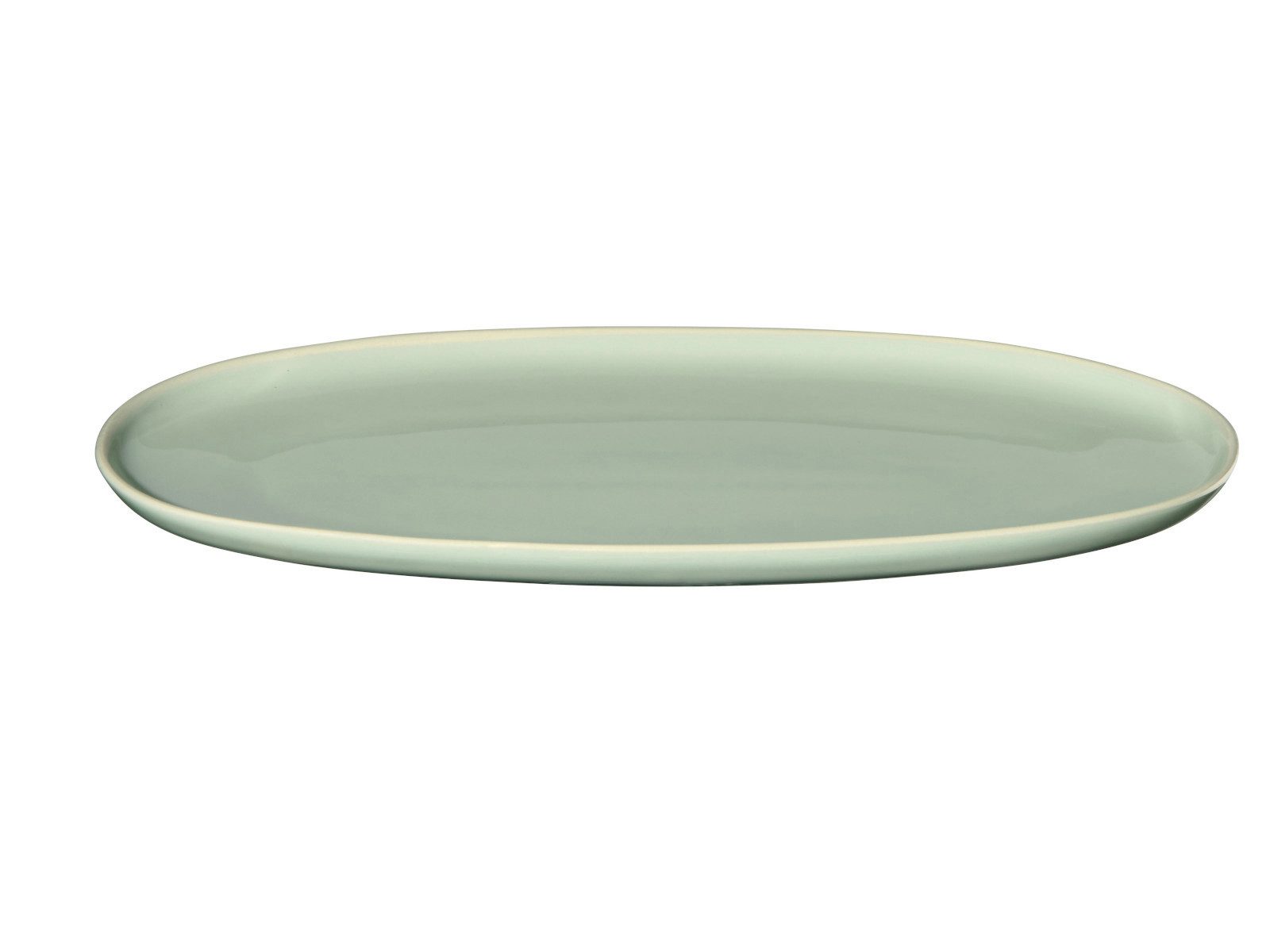 ASA SELECTION Servierplatte semana Platte oval herb 28,5x16x2,2cm, Steinzeug, (Platten oval)