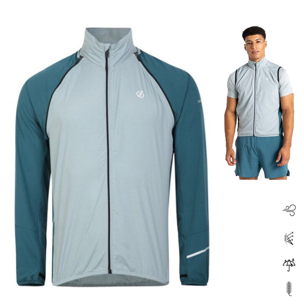 Trekkingjacke Dare2b - atmungsaktive Windshell-Jacke mit abnehmbaren Ärmeln Oxidate