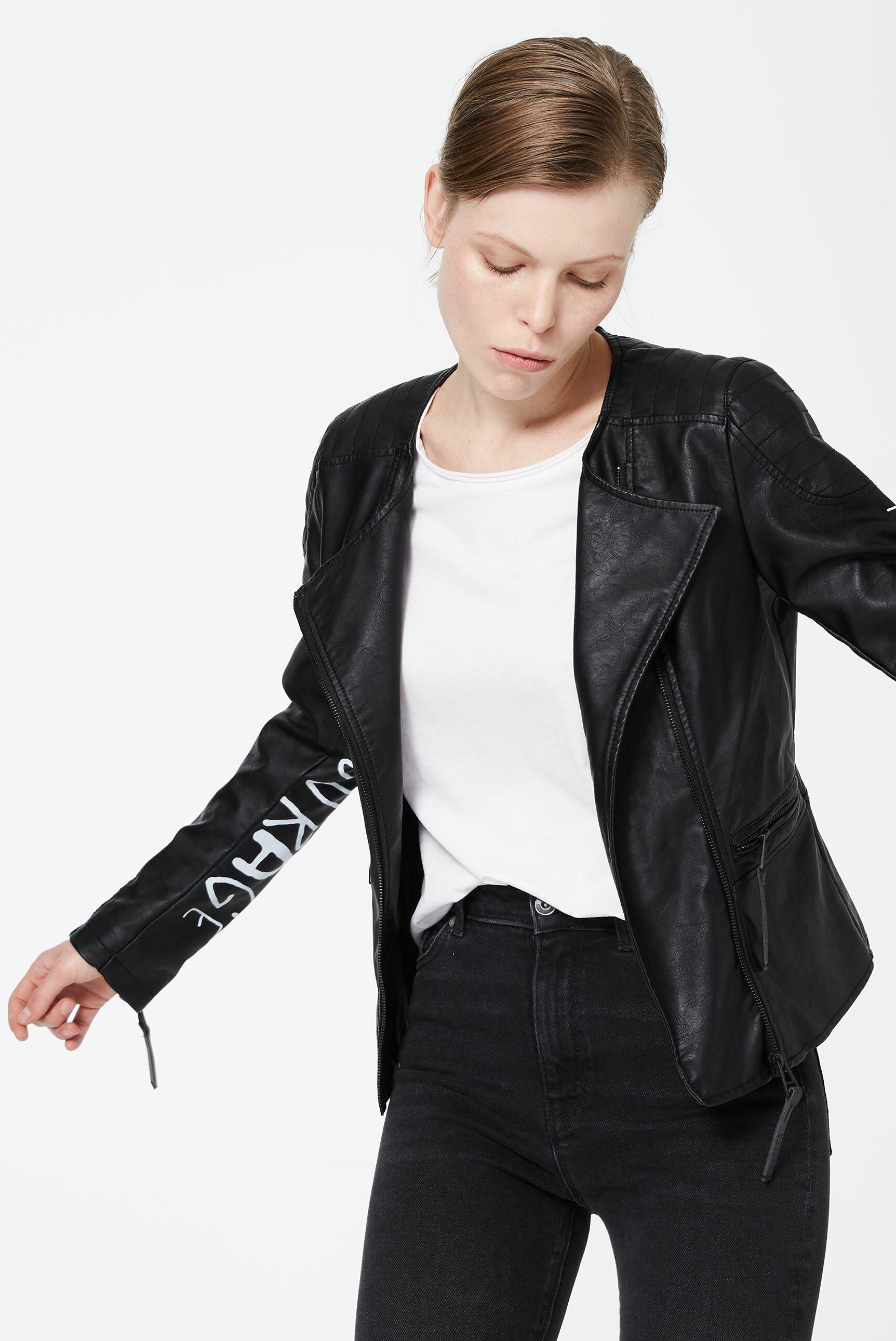Bikerjacke In Schwarz Online Kaufen Otto