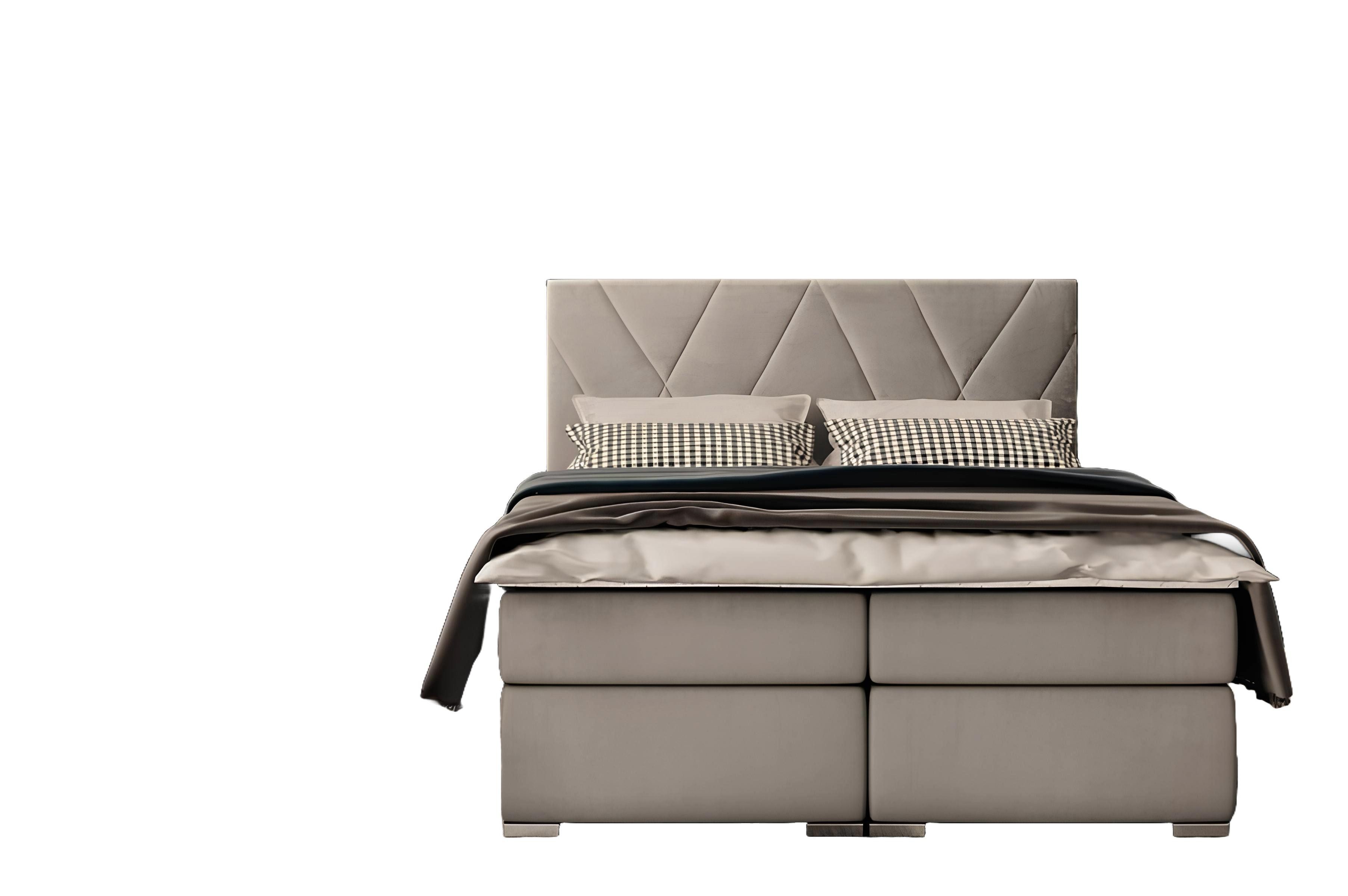 JVmoebel Boxspringbett Chesterfield Boxspringbett mit integriertem Stauraum und Polsterdesign (Boxspringbett 4062292146800), Made in Europa