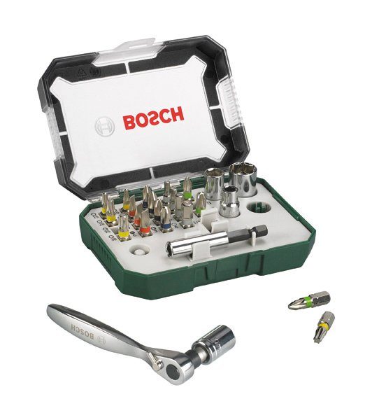 Bosch Home & Garden Bit-Set, 26-St., Schrauberbit- und Ratschen-Set