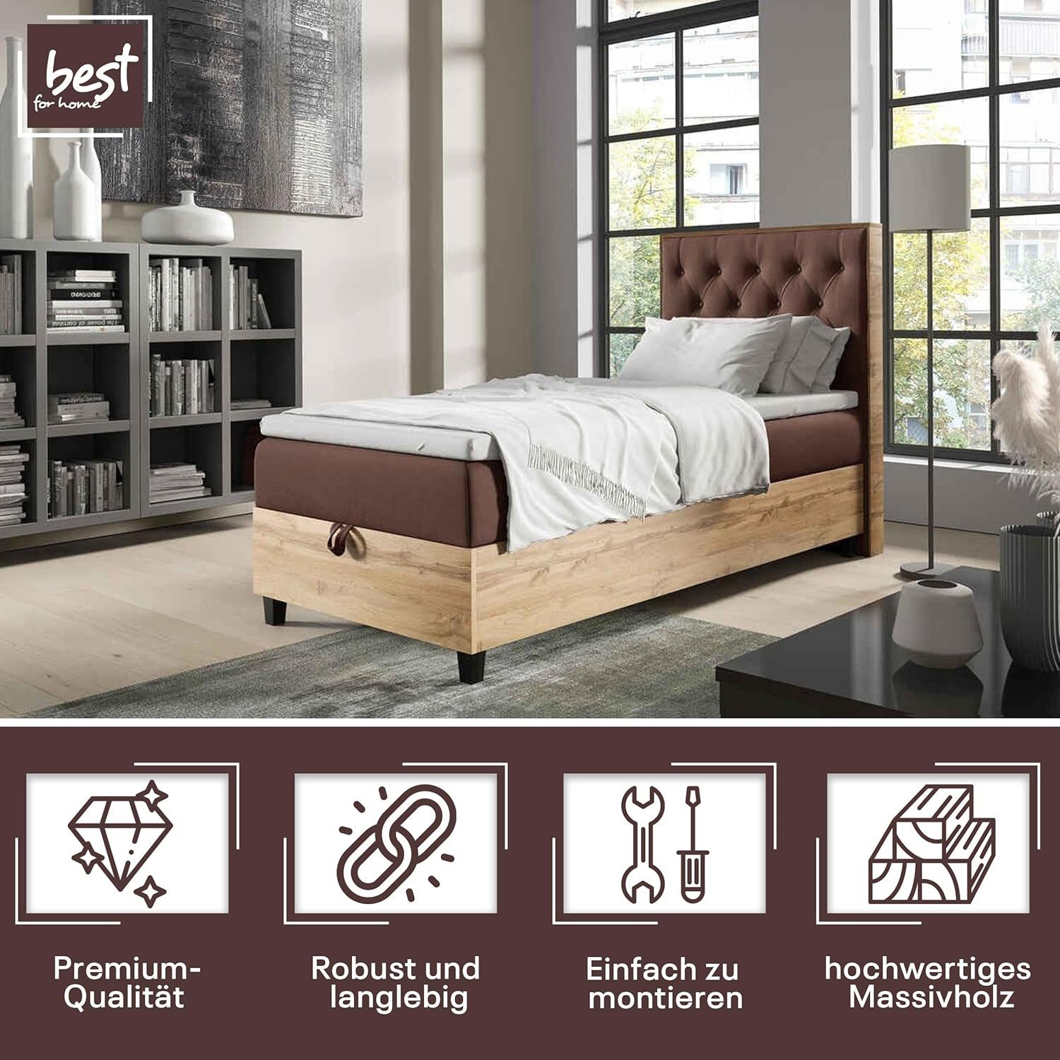 Best for Home Boxspringbett mit Bettkasten günstig online kaufen