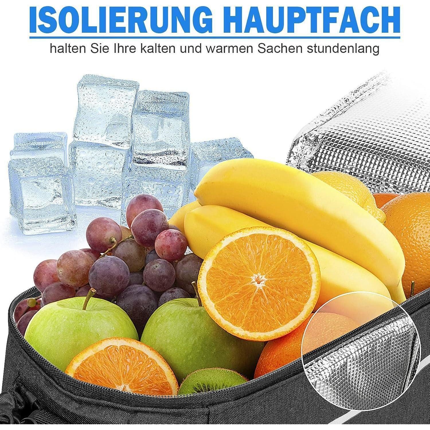 LuxusKollektion Gepäckträgertasche Fahrrad Gepäckträgertasche 10L Isoliertasche Wasserdicht Reflektierend