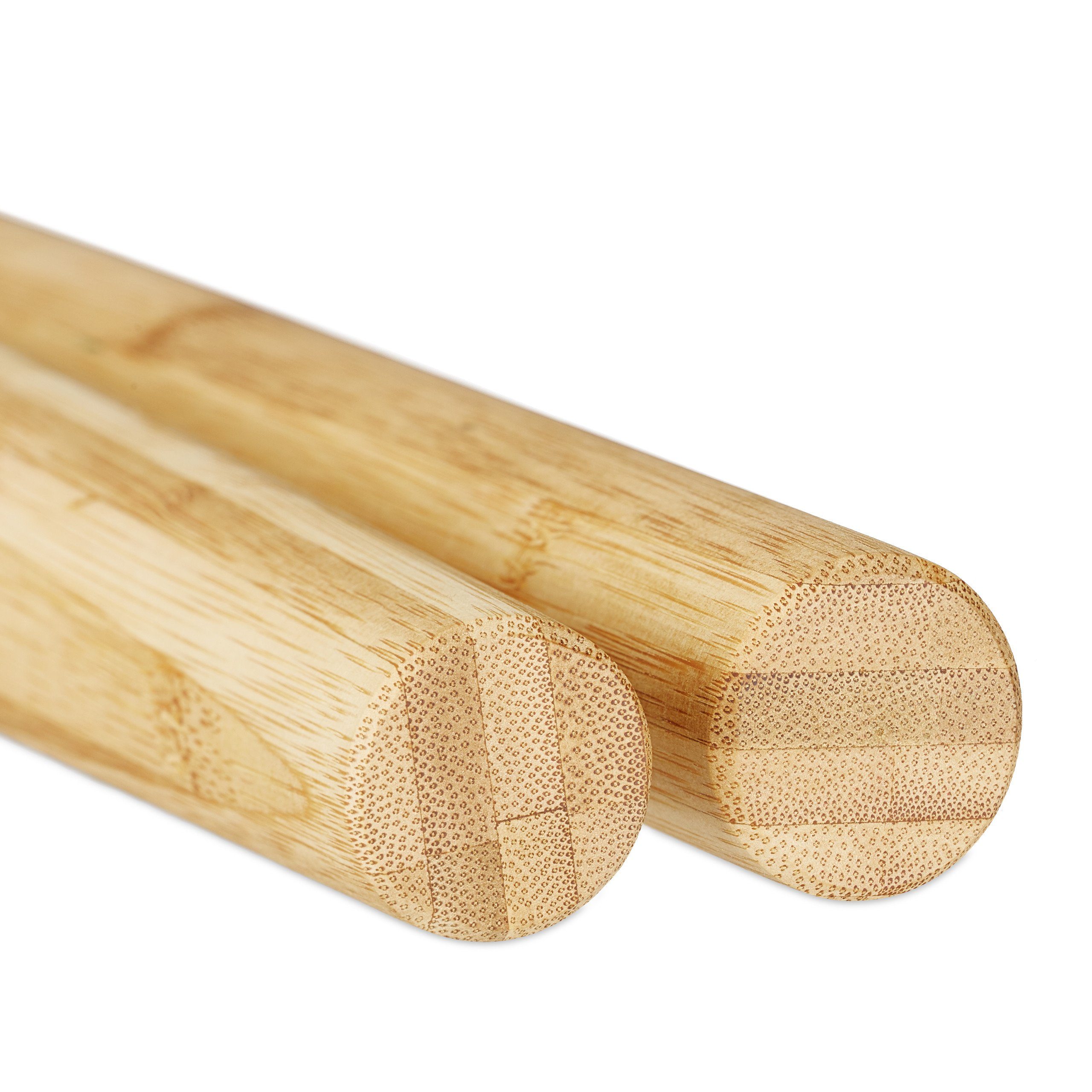 relaxdays Teigroller Bambus 2er Set Bambus