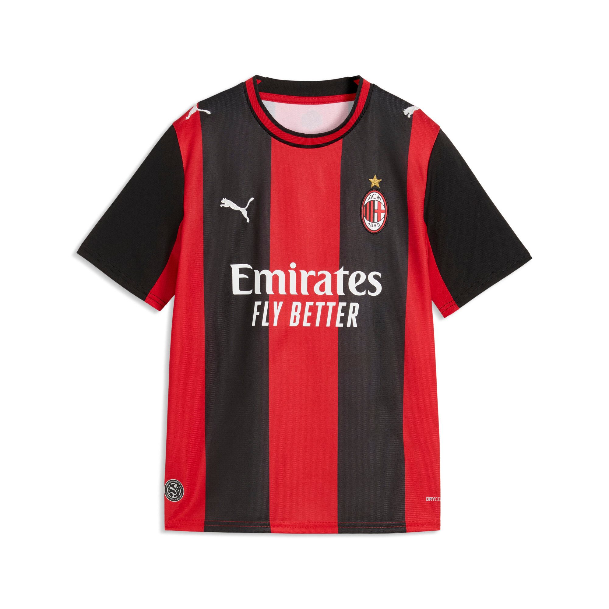 PUMA Fußballtrikot ACM HOME JERSEY REPLICA JR regular fit, für Jugendliche, Kurzarm, mit Rundhalsausschnitt