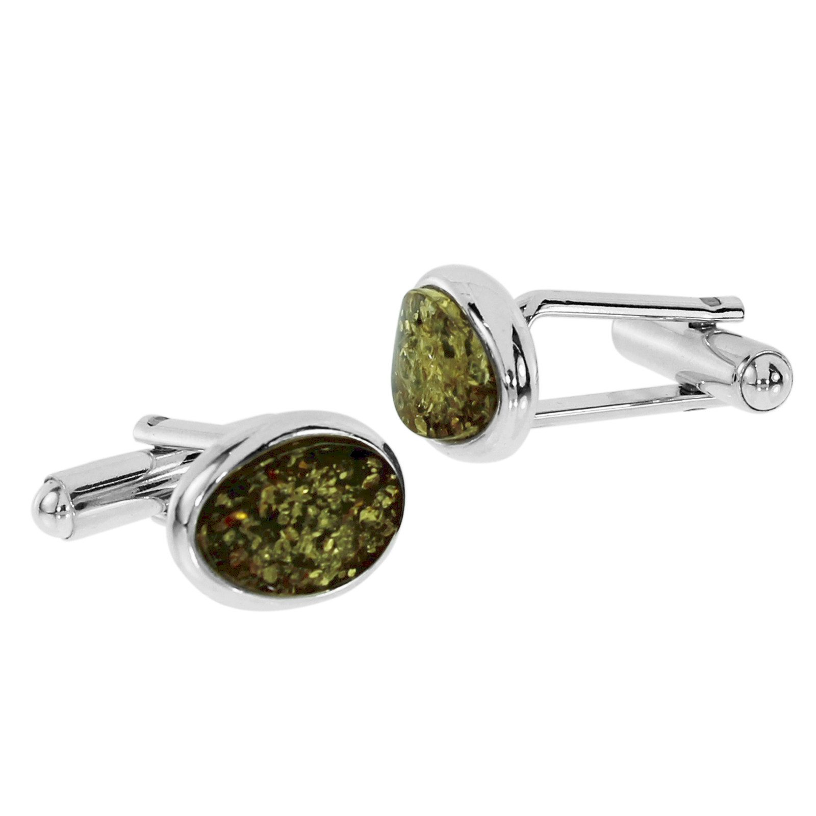 OSTSEE-SCHMUCK Manschettenknöpfe Ostsee-Schmuck Manschettenknöpfe oval Manschettenknöpfe oval (2-Paar)