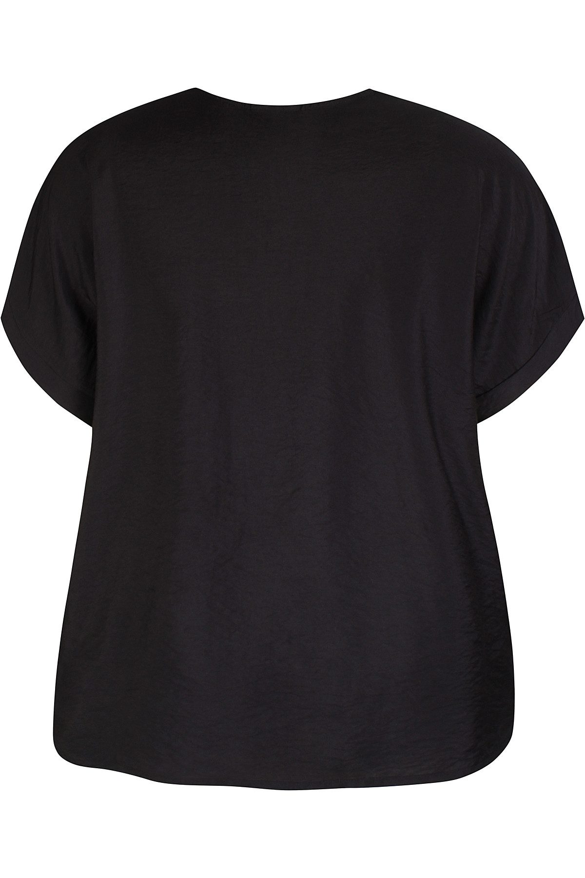 Zhenzi Kurzarmbluse Bluse Mari black kurz Arm Viskose günstig online kaufen