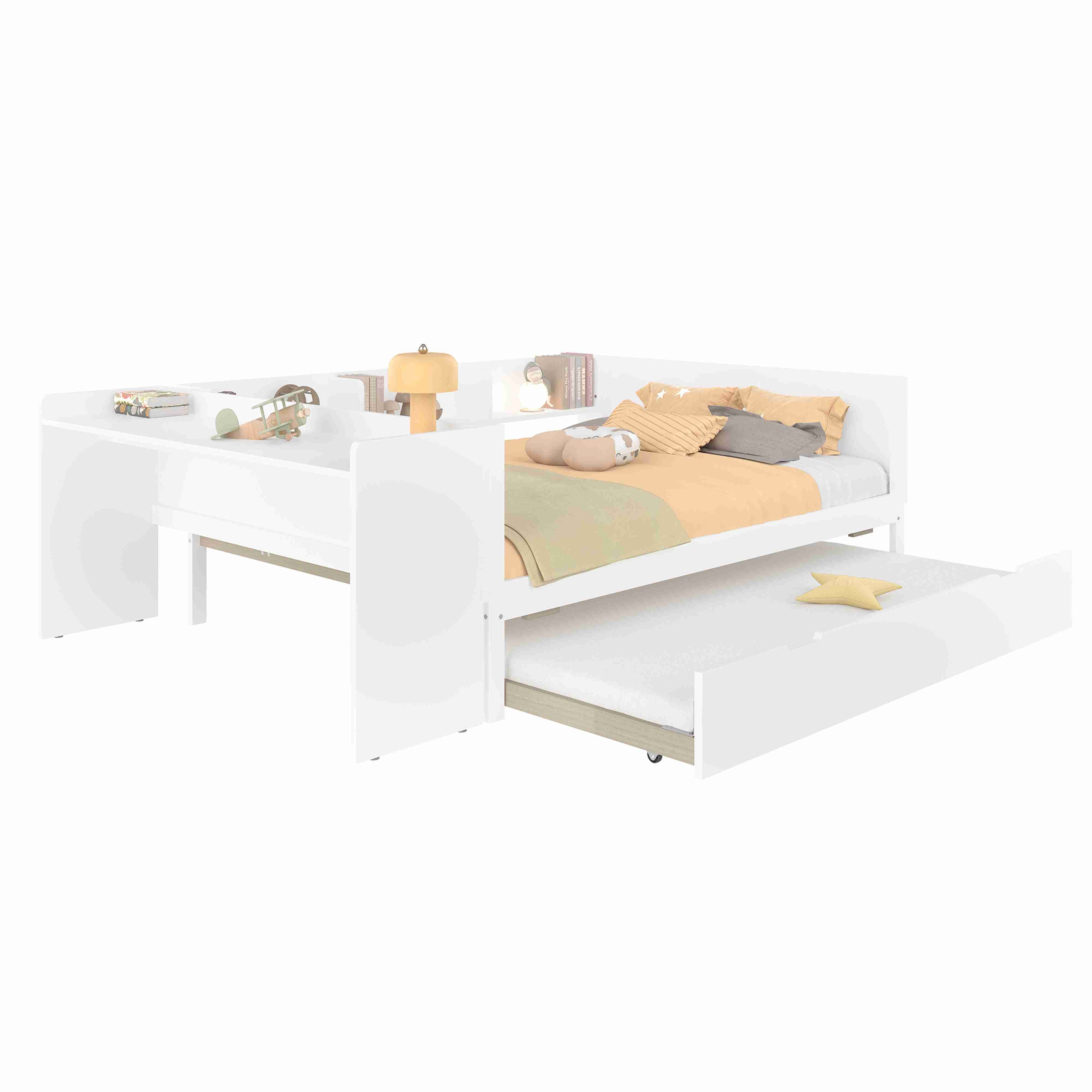 BlingBin Holzbett Kinderbett Multifunktionales Bett (1-tlg., mit Schreibtis günstig online kaufen