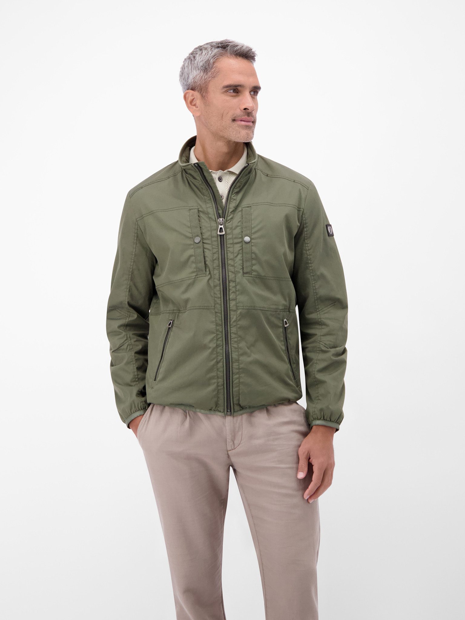 LERROS Outdoorjacke mit Stehkragen und Reißverschluss