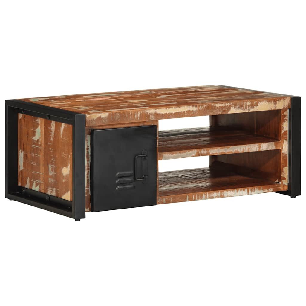 vidaXL Couchtisch Couchtisch Mehrfarbig 90x50x36 cm Altholz Massiv (1-St)