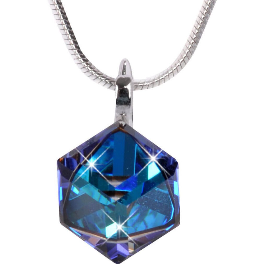 Levien Kette mit Einhänger Timeless necklace Cube 8D2Y Bermuda Blue günstig online kaufen