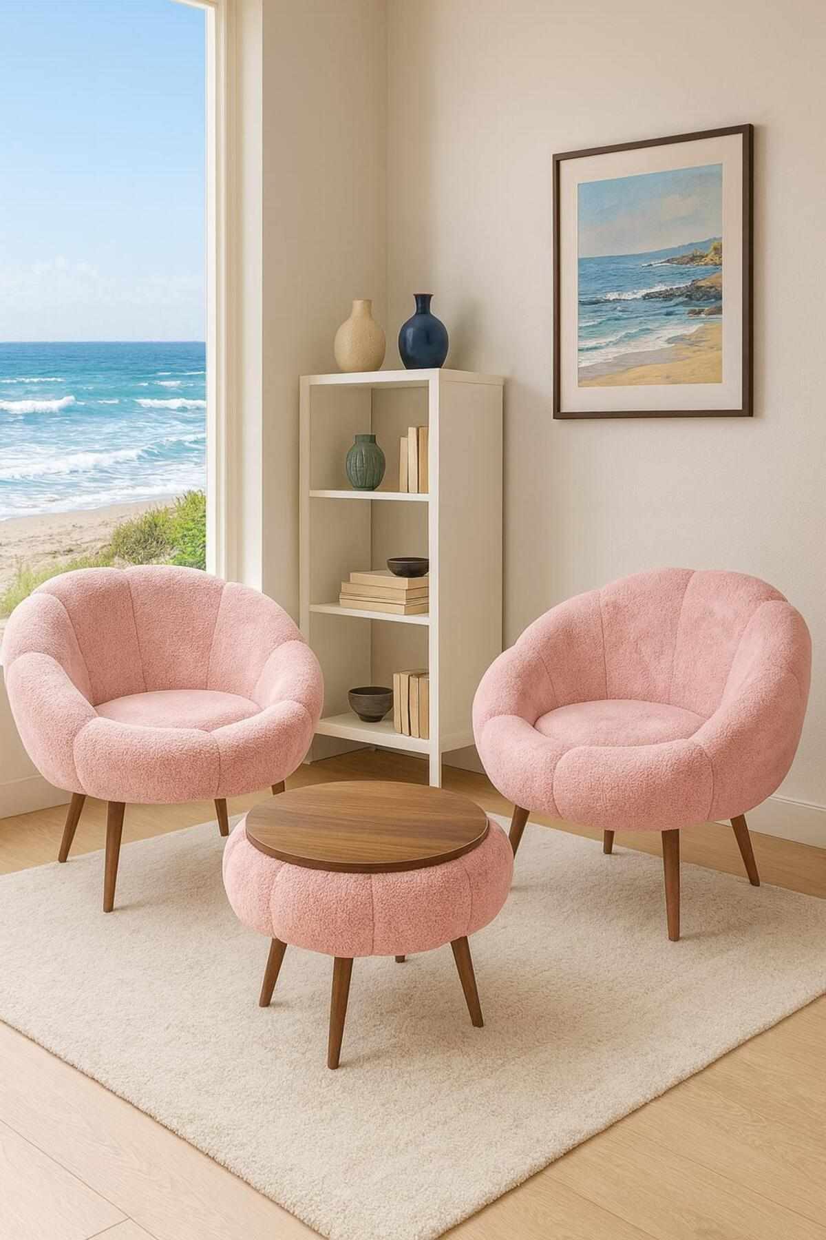 Skye Decor Sofa Lida Ohrensessel Set, 3 Teile, 3-teiliges Set