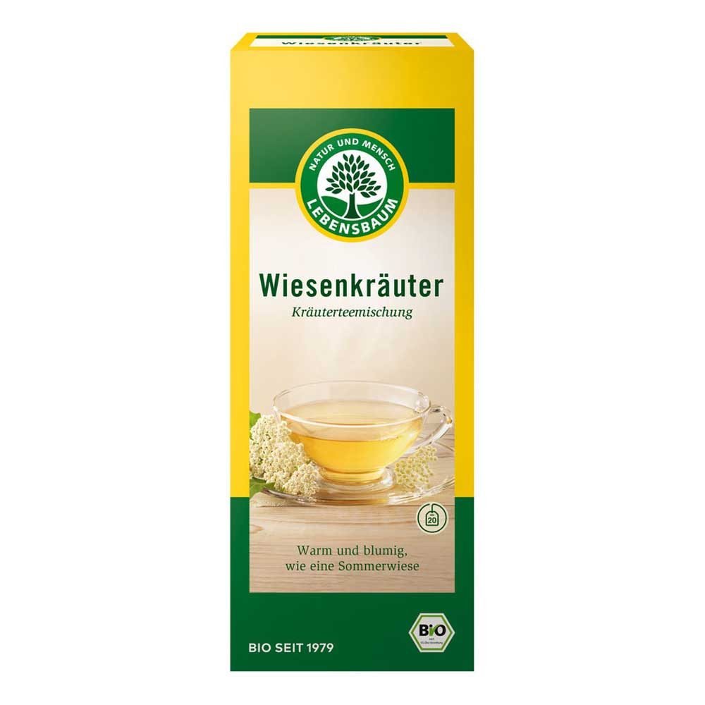 Lebensbaum Tee Kräuterteemischung - Wiesenkräuter 20 Beutel 35g 2er Pack