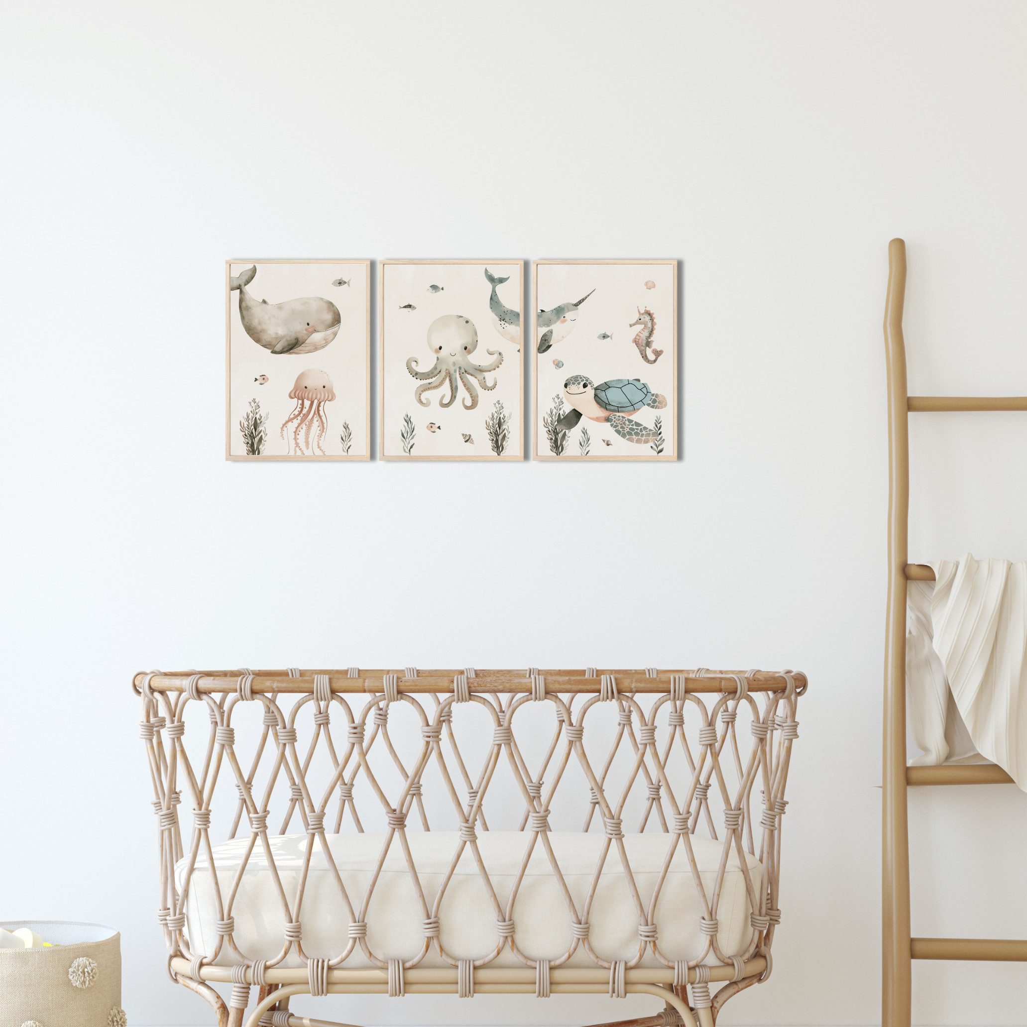MeinBaby123® Poster Kinderzimmer Meerestiere,  Kinderzimmer Deko, günstig online kaufen