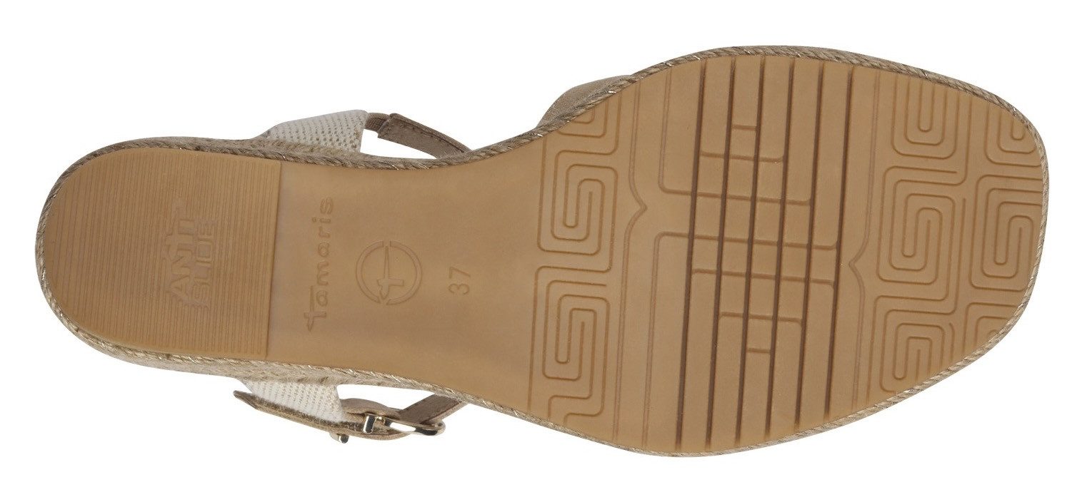 Tamaris Keilsandalette, Riemchensandale, Sommerschuh mit modischer Kreuzbandage