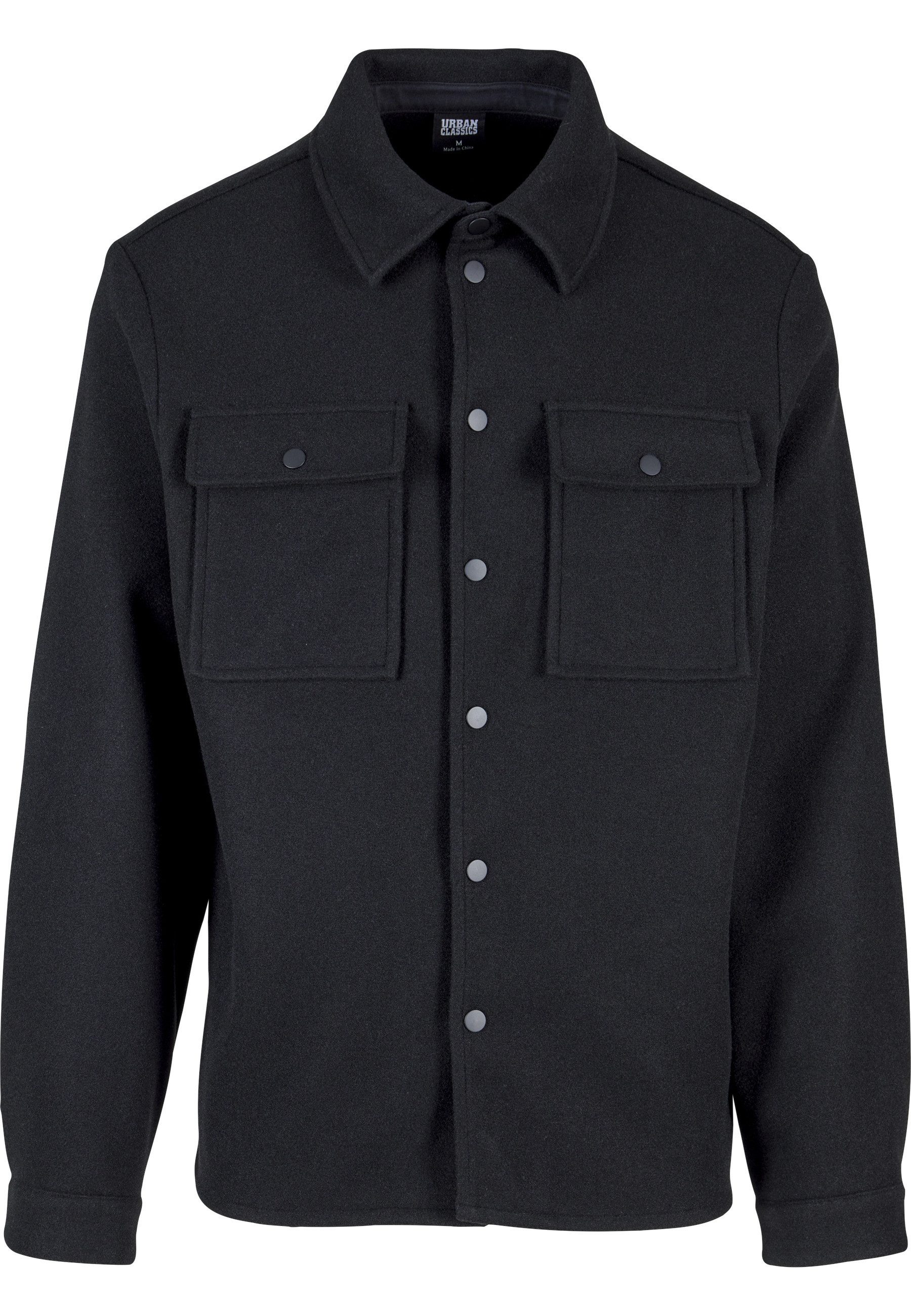 URBAN CLASSICS Langarmhemd Urban Classics Herren Plain Overshirt (1-tlg)