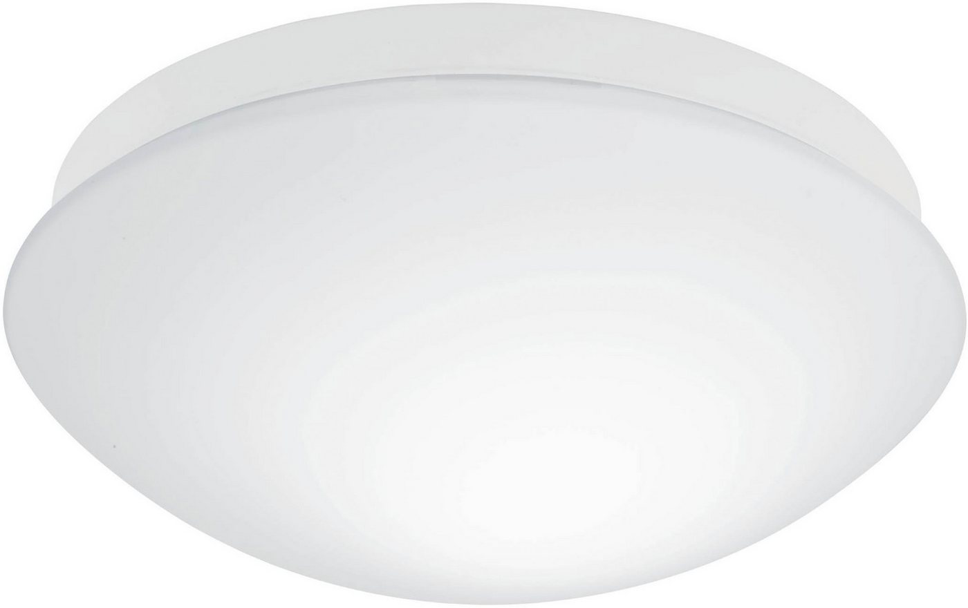EGLO Deckenleuchte Bari-M Deckenlampe, Badezimmer Lampe, Flurlampe Decke, E27, IP44, Bewegungsmelder, Tageslichtsensor, ohne Leuchtmittel, Deckenleuchte, Glas, Kunststoff, BadezimmerLampe, Flurlampe, E27, IP44