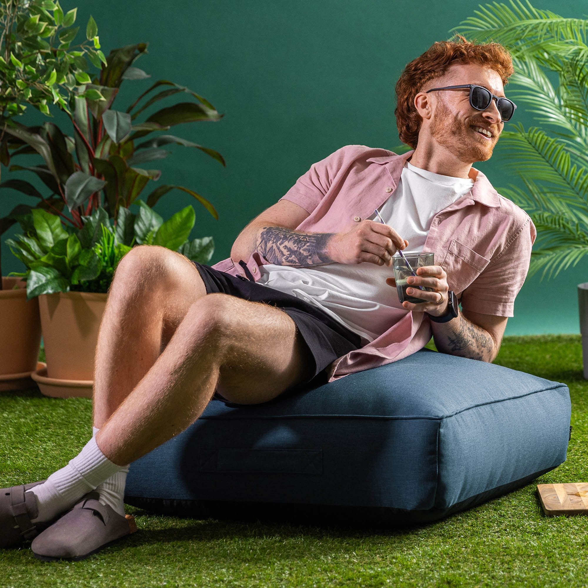 icon Sitzsack Erwachsene Bodenkissen aus Olefin „Solus“, Made in Germany, UV-beständig, wetterfest