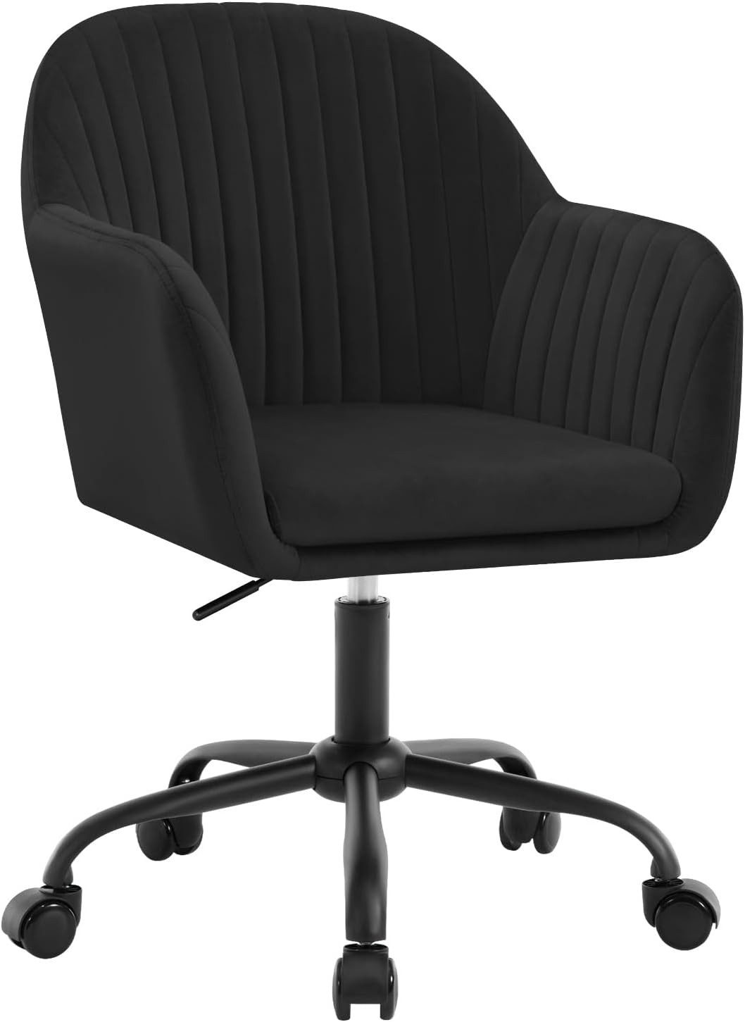 Woltu Schreibtischstuhl, Homeoffice Stuhl mit Rollen, Schminkstuhl höhenverstellbar