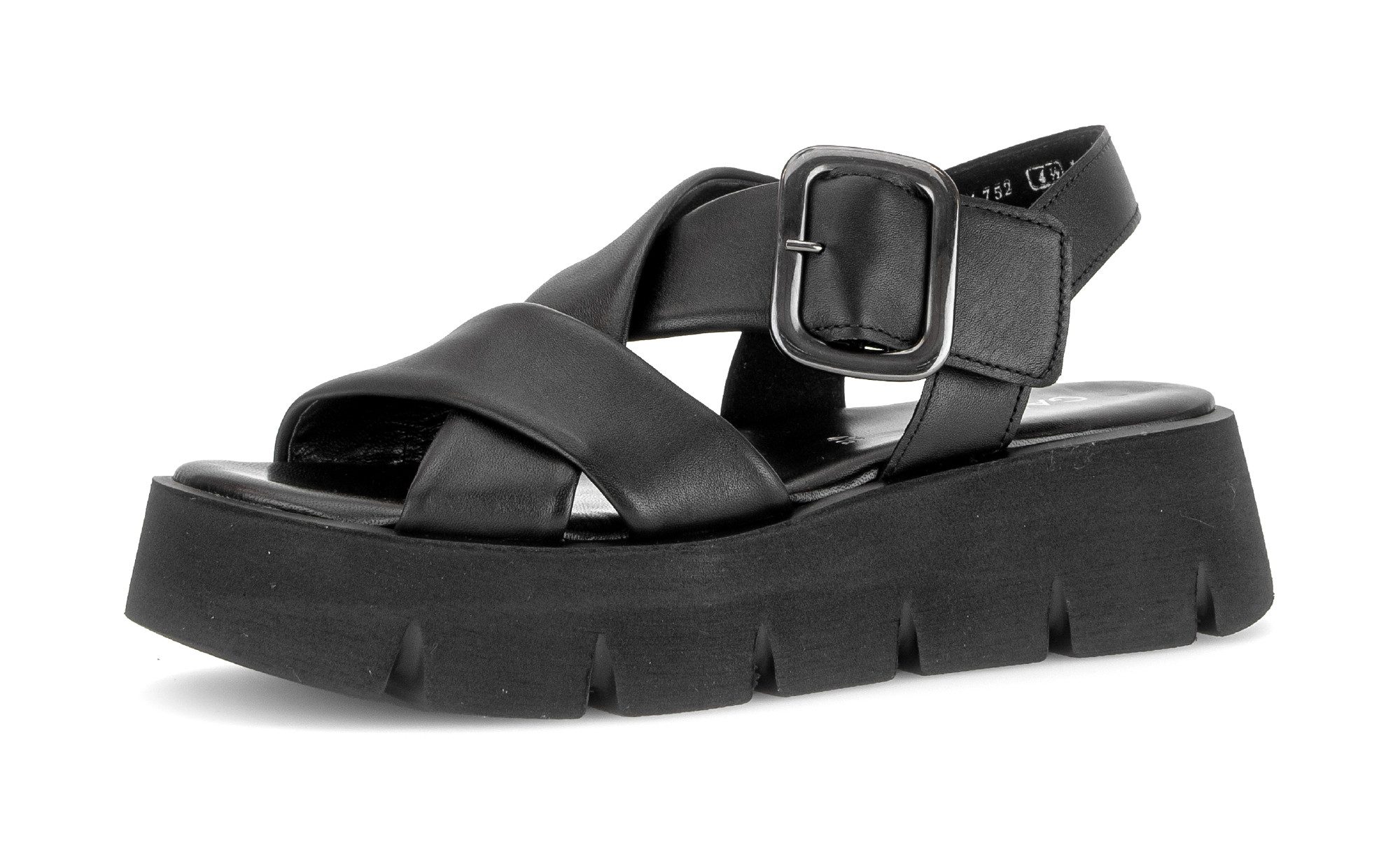 Gabor Keilsandalette, Plateau, Sommerschuh, Riemchensandale mit Kreuzbandage