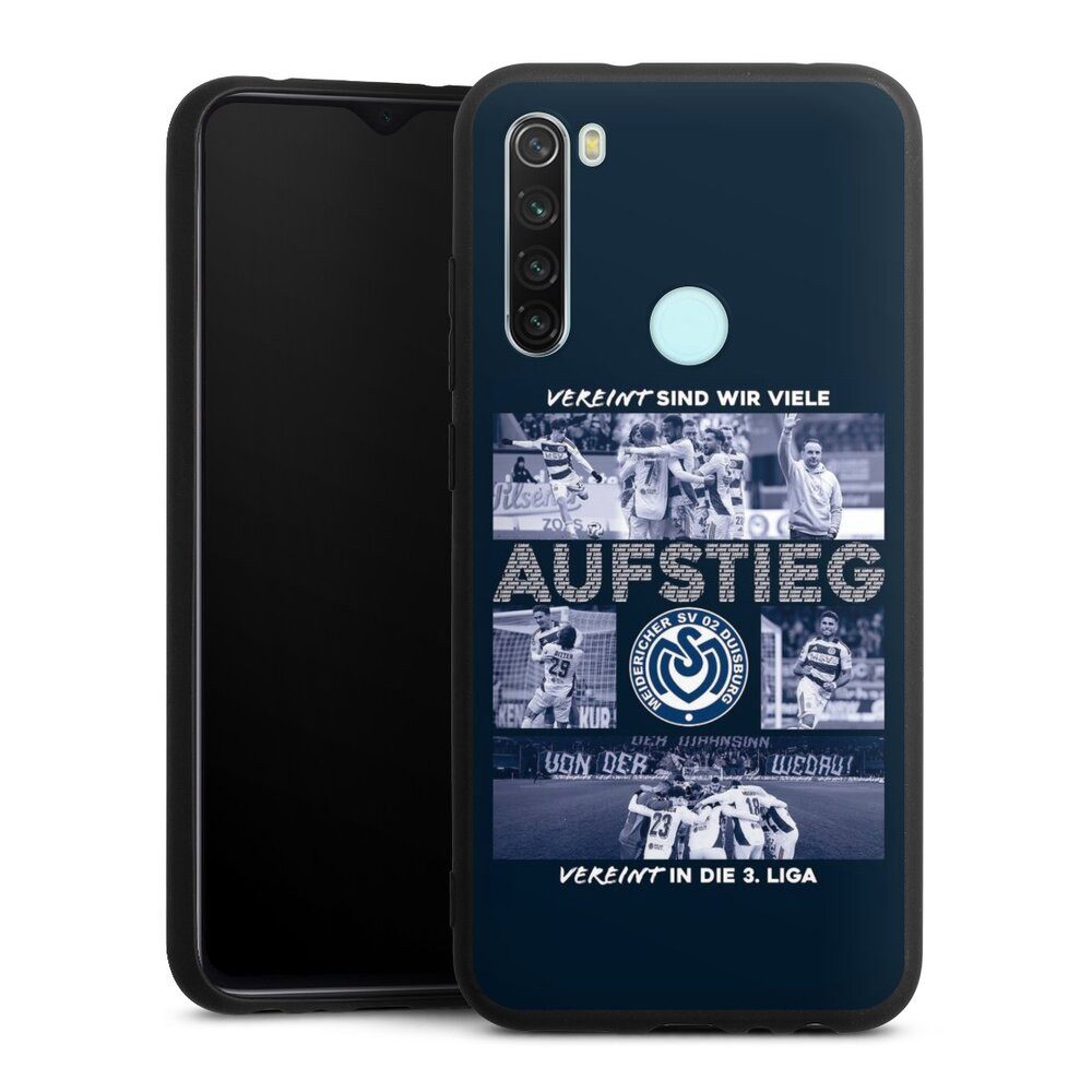 DeinDesign Handyhülle MSV Duisburg Aufstieg Offizielles Lizenzprodukt, Xiaomi Redmi Note 8 (2021) Silikon Hülle Premium Case Smartphone Cover