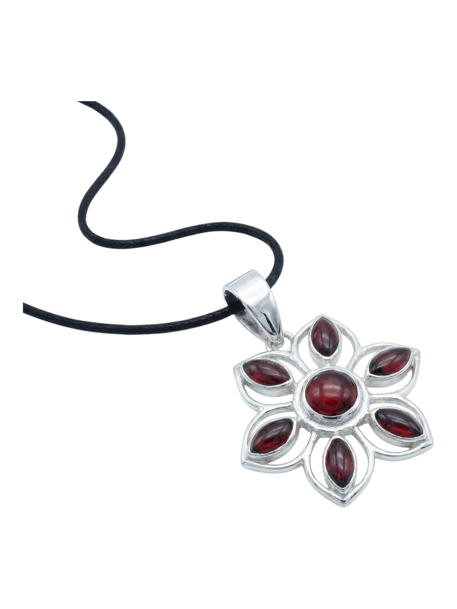 Kettenanhänger MONGIRI aus 925 Silber mit Granat
