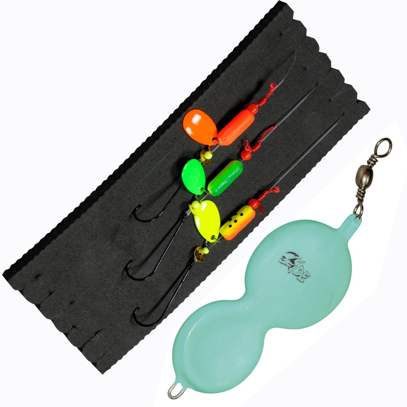 Kunstköder Dieter Eisele Flounder Spoon - 1 Buttlöffel + 3 Buttmontagen