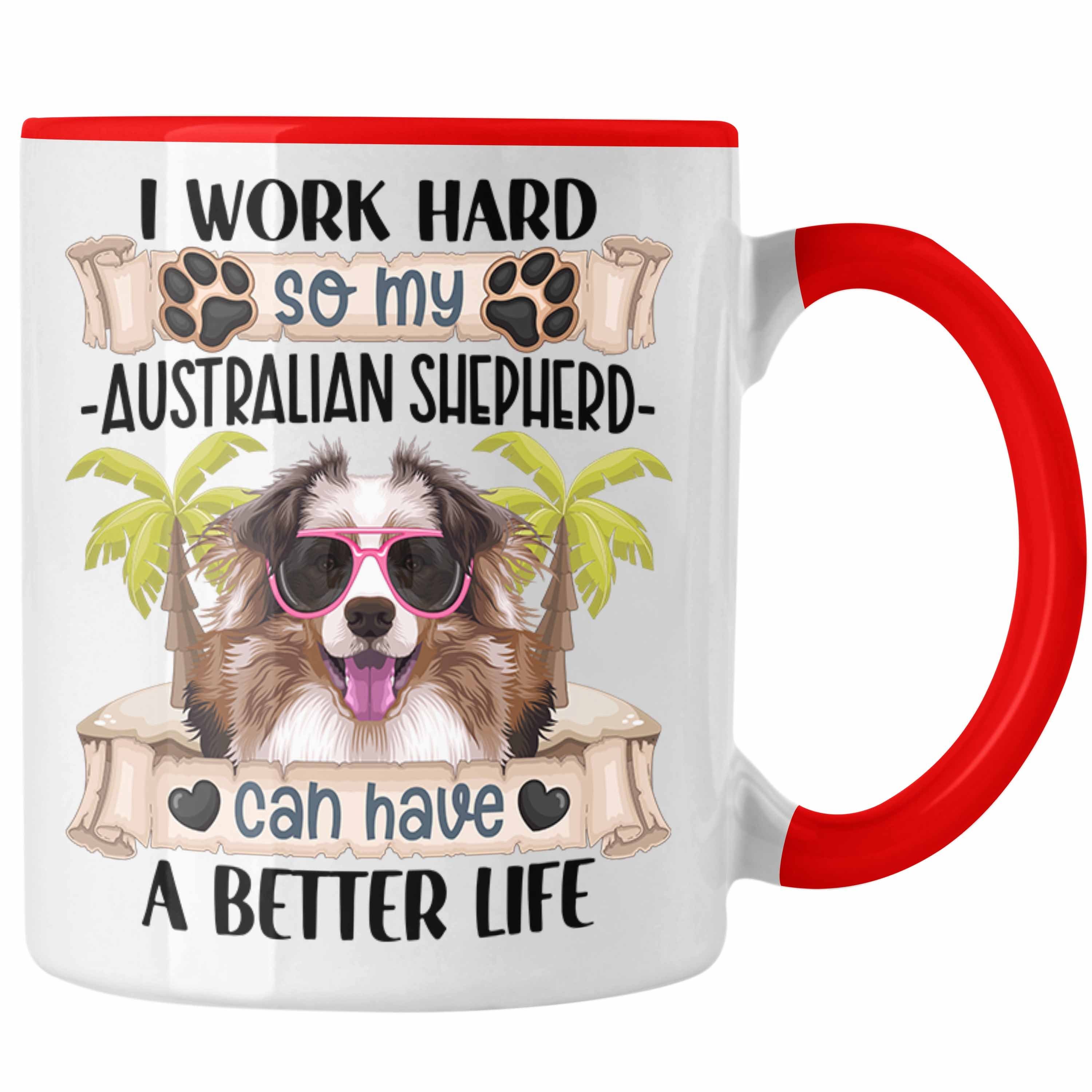 Spruch Besitzer Australian Trendation Lustiger Geschenkid Tasse Rot Geschenk Shepherd Tasse