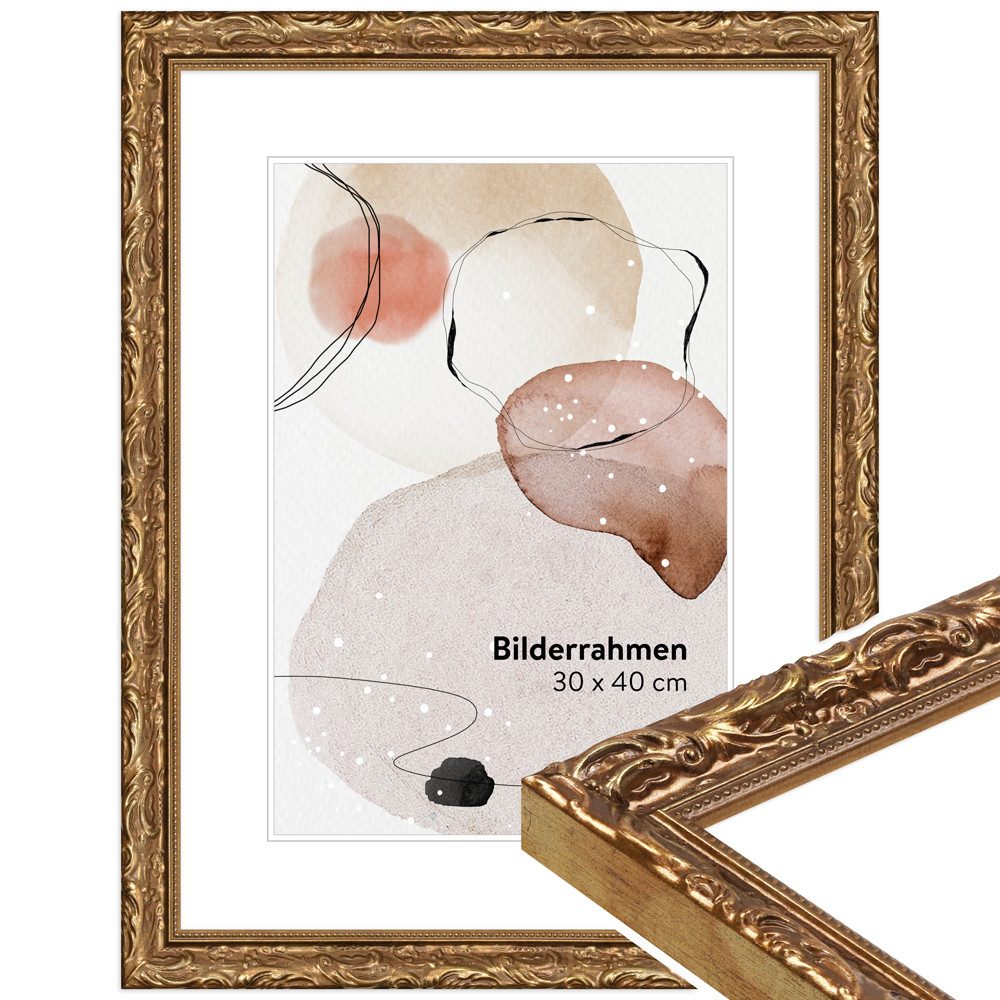 WANDStyle Bilderrahmen H530, Gold, aus Massivholz günstig online kaufen