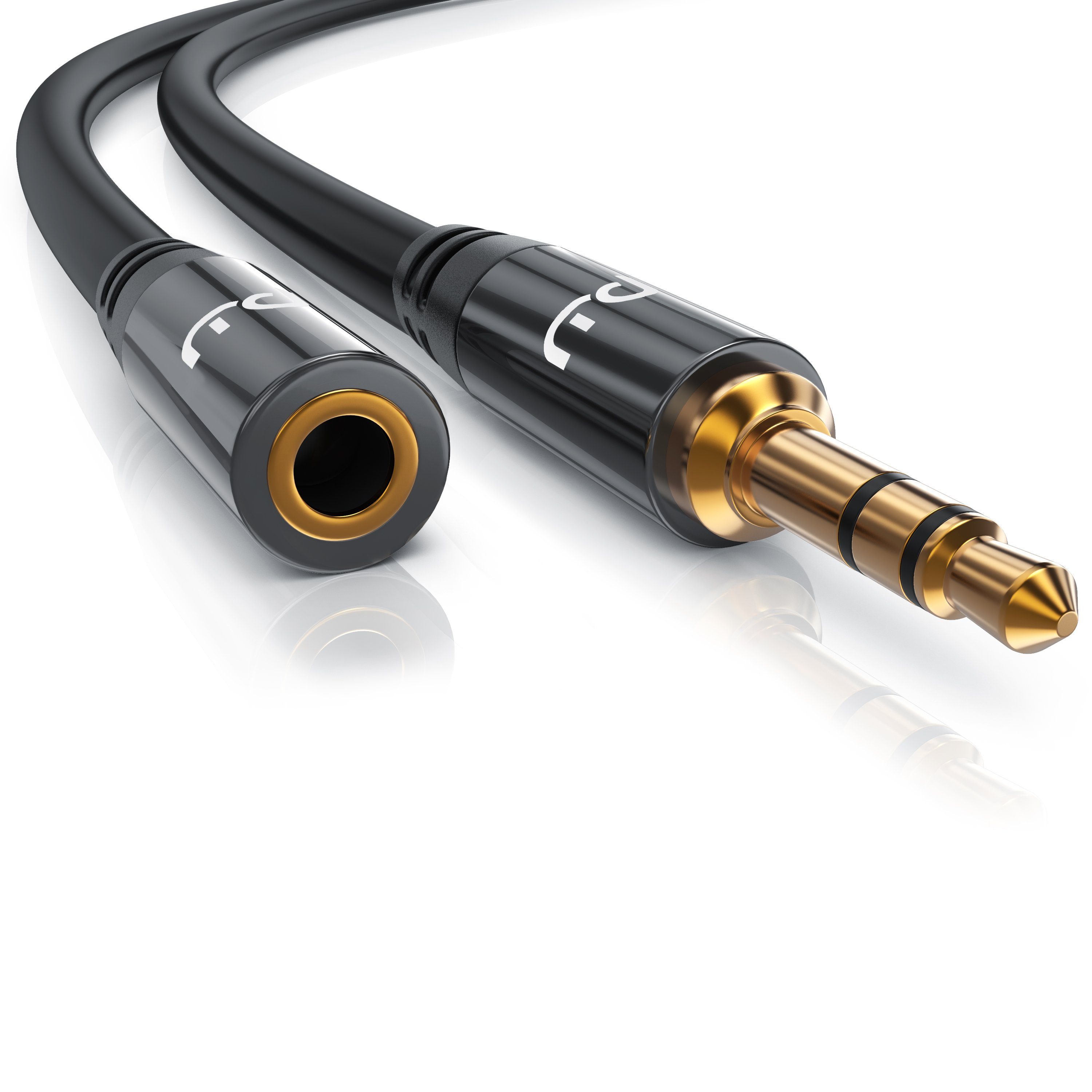 Klinke Kabel 3,5mm Stereo Stecker auf Stecker 4-Polig Audio Verlängerungskabel 