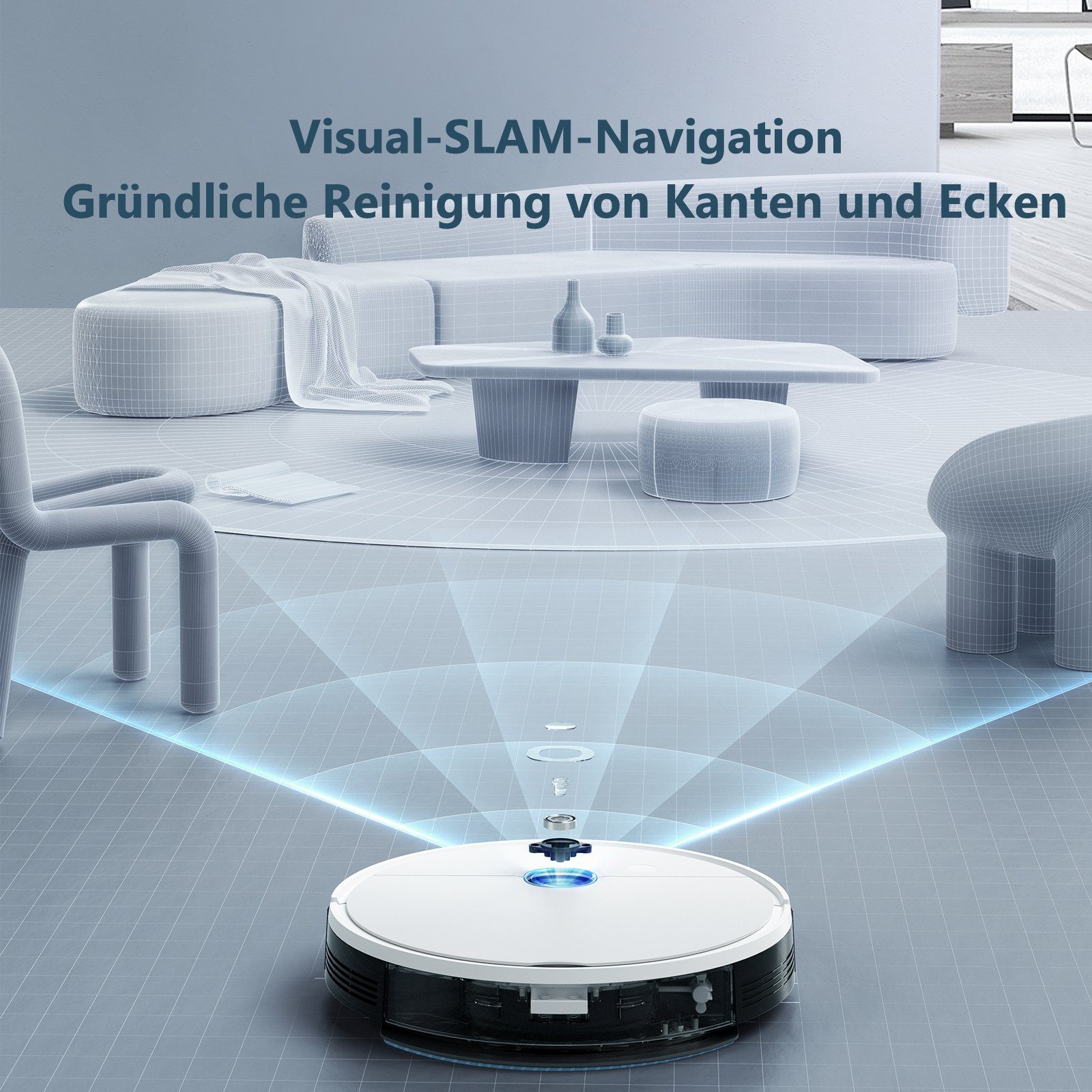 3-in-1-Funktion, Absaugstation, min Raumkarte, Nass-Trocken-Saugroboter Vac 200 aus Laufzeit, 3000 W, ECOVACS, YEEDI Saugleistung, mit Pa 69,00 Teppicherkennung beutellos, Station,