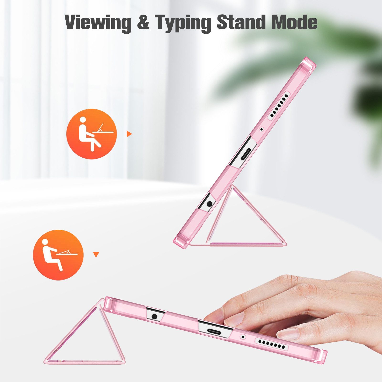 Fintie Tablet-Hülle für Samsung Galaxy Tab A11 8,7" 2025/ Tab A9 8.7 Zoll Tablet, Ultra Dünn Schutzhülle mit Transparenter Rückseite – Bild 3 von 5