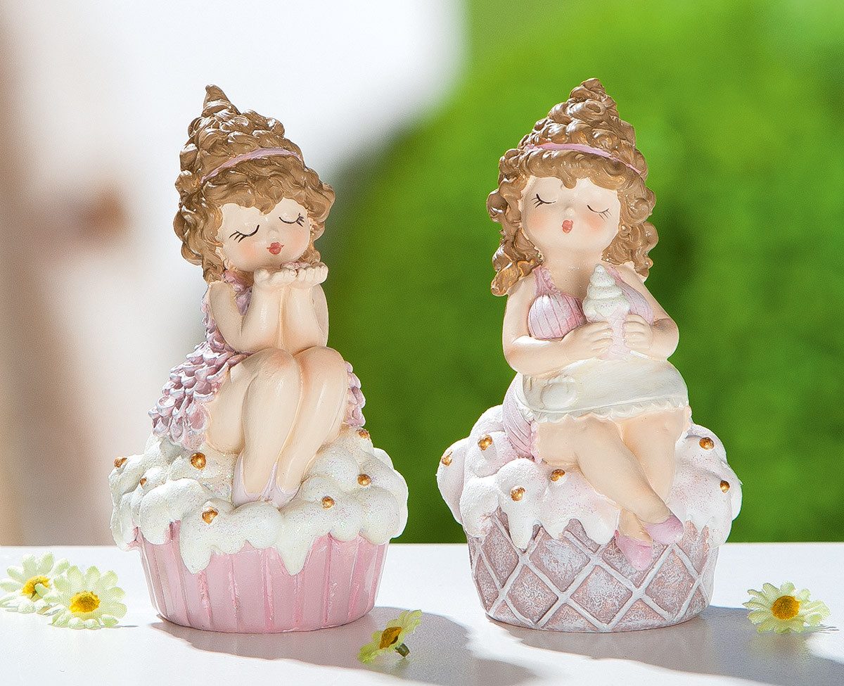 MF Dekofigur Zuckertraum Cupcake Elina und Marla Höhe 11cm (2 St)