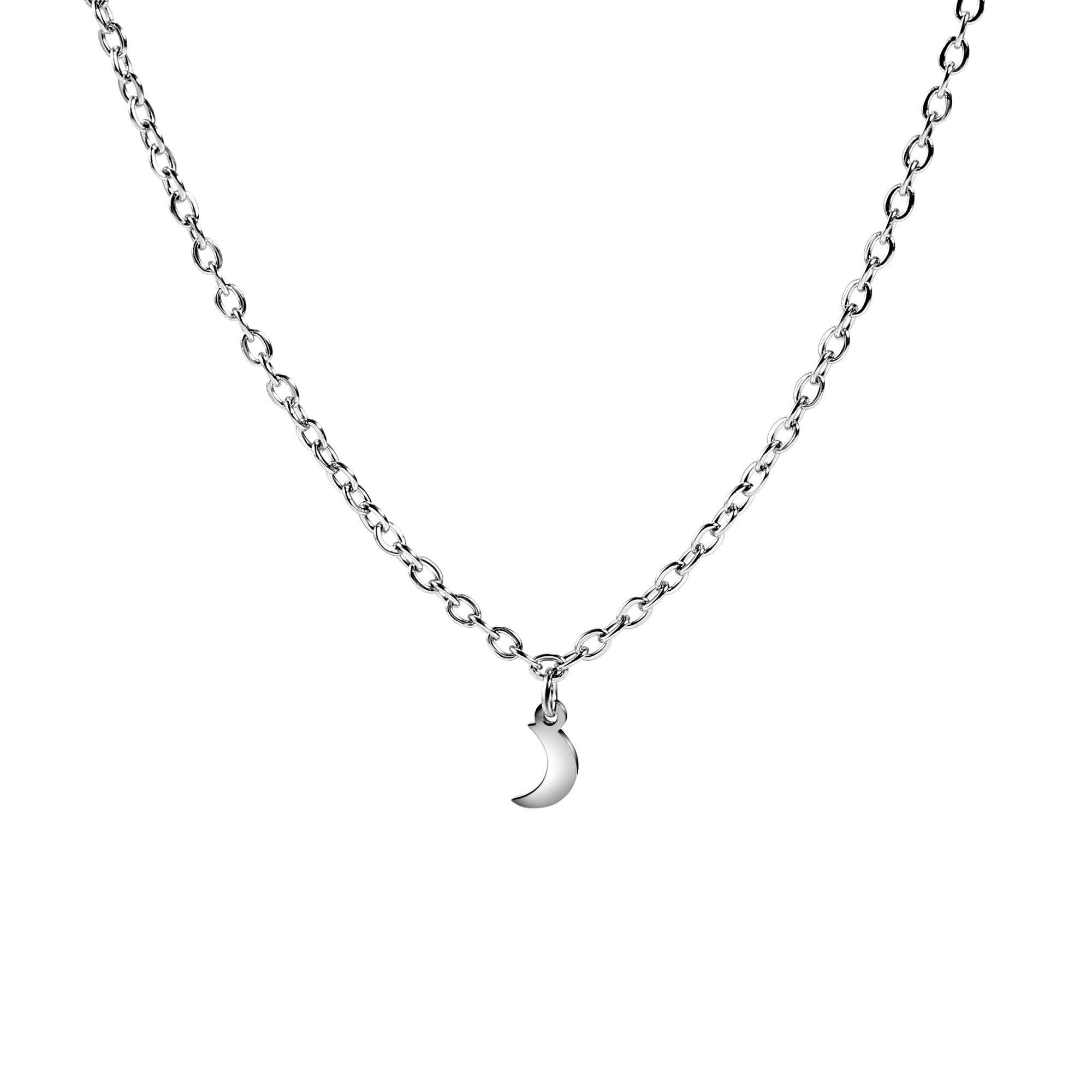 Kim Johanson Kette mit Anhänger Half Moon, aus Edelstahl günstig online kaufen