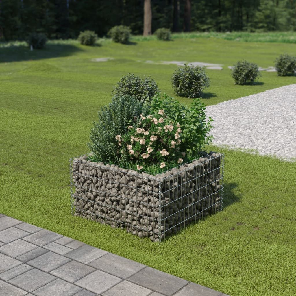 Thumbnail - vidaXL Hochbeet, Gabionen-Hochbeet Verzinkter Stahl 90×90×50 cm