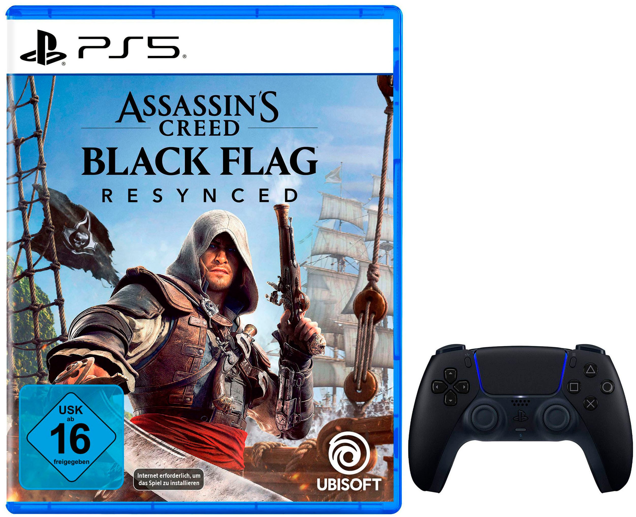 PlayStation 5 PS5 Controller + PS5 Assassin’s Creed Black Flag Resynced Wireless-Controller