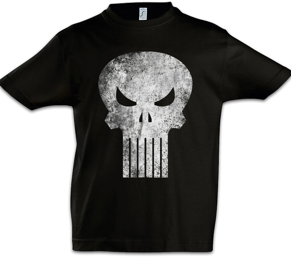 Print-Shirt P Skull Kinder T-Shirt Vigilante Logo Symbol Punisher Hero Jigsaw